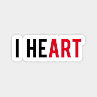 I Heart, love art Sticker